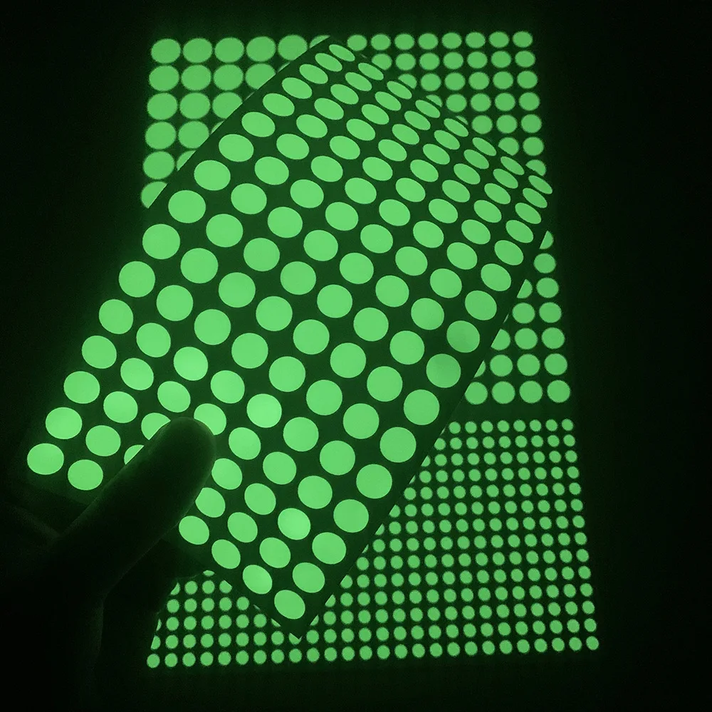 Glow In Dark Stars - 1 シート 3D 発光ウォールステッカー暗闇で光るスターラウンドドットウォールステッカーキッズルーム寝室の家の装飾