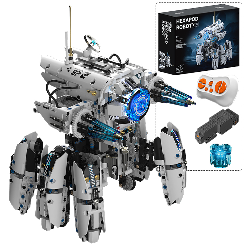 Lego Set City - テクニカルプログラミングヘキサポッドロボットサイエンスフィクション戦争機械ビルディングブロック都市リモコンロボットレンガおもちゃ男の子ギフト