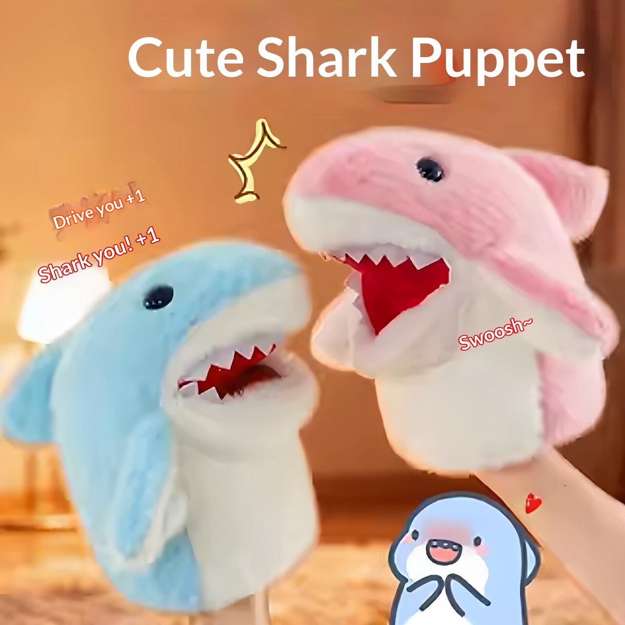Kids Toys Young - サメハンドパペットぬいぐるみサメアームグローブおもちゃ面白いインタラクティブぬいぐるみ子供の誕生日プレゼントカップルいたずらゲーム学生遊びデコ