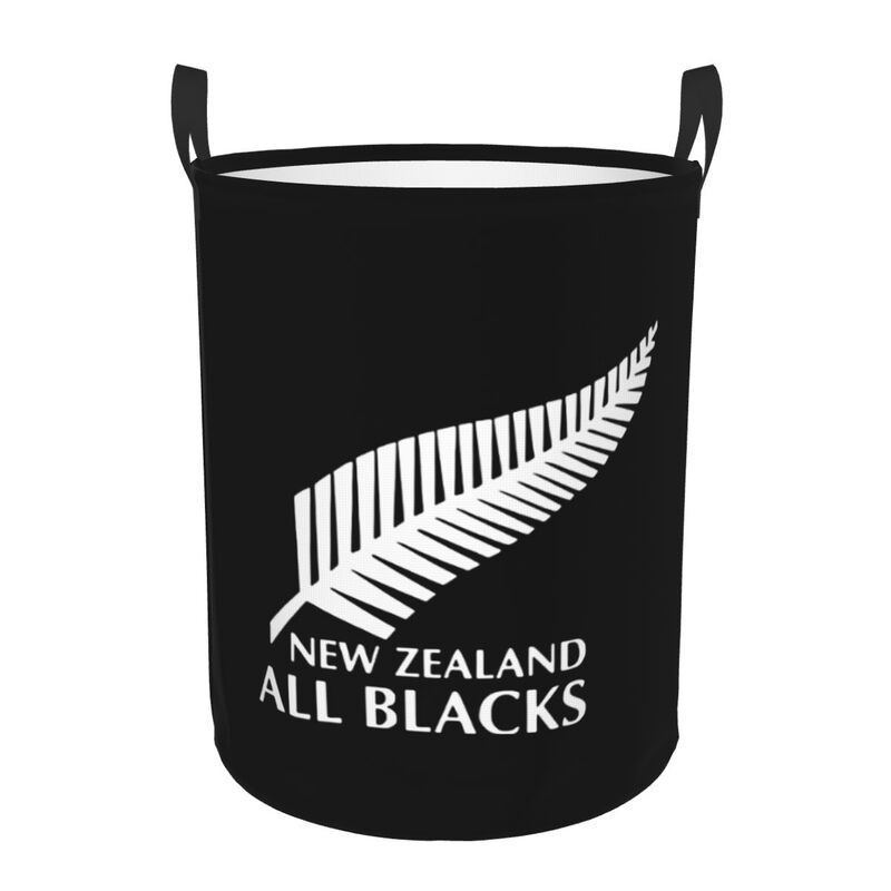 Kids Toys New Zealand - ニュージーランド オールブラックス ランドリーバスケット 折りたたみ式 衣類収納かご 保育園