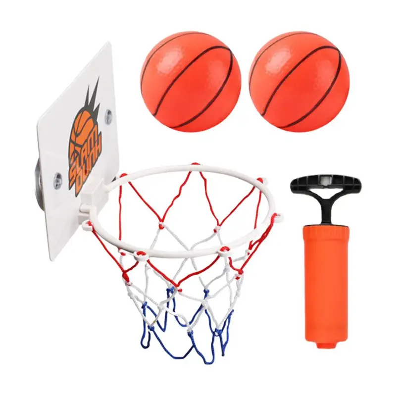 Basketball Hoop Kids Indoor - ミニ屋内バスケットボールフープ、ボール2個付き、吸盤式壁掛けバスケットボールバックボード、子供、男の子、女の子向けのスポーツ玩具