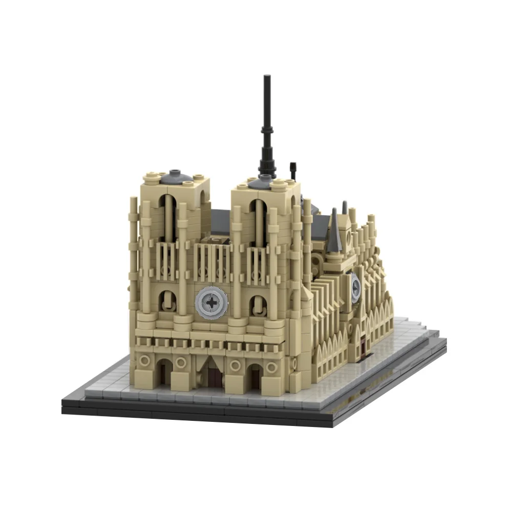 Kids Toys Paris - MOC クラシック都市建築 1:800 ノートルダム・ド・パリビルディングブロックモデルピアッツァサンマルコサルート教会レンガのおもちゃ子供のギフト