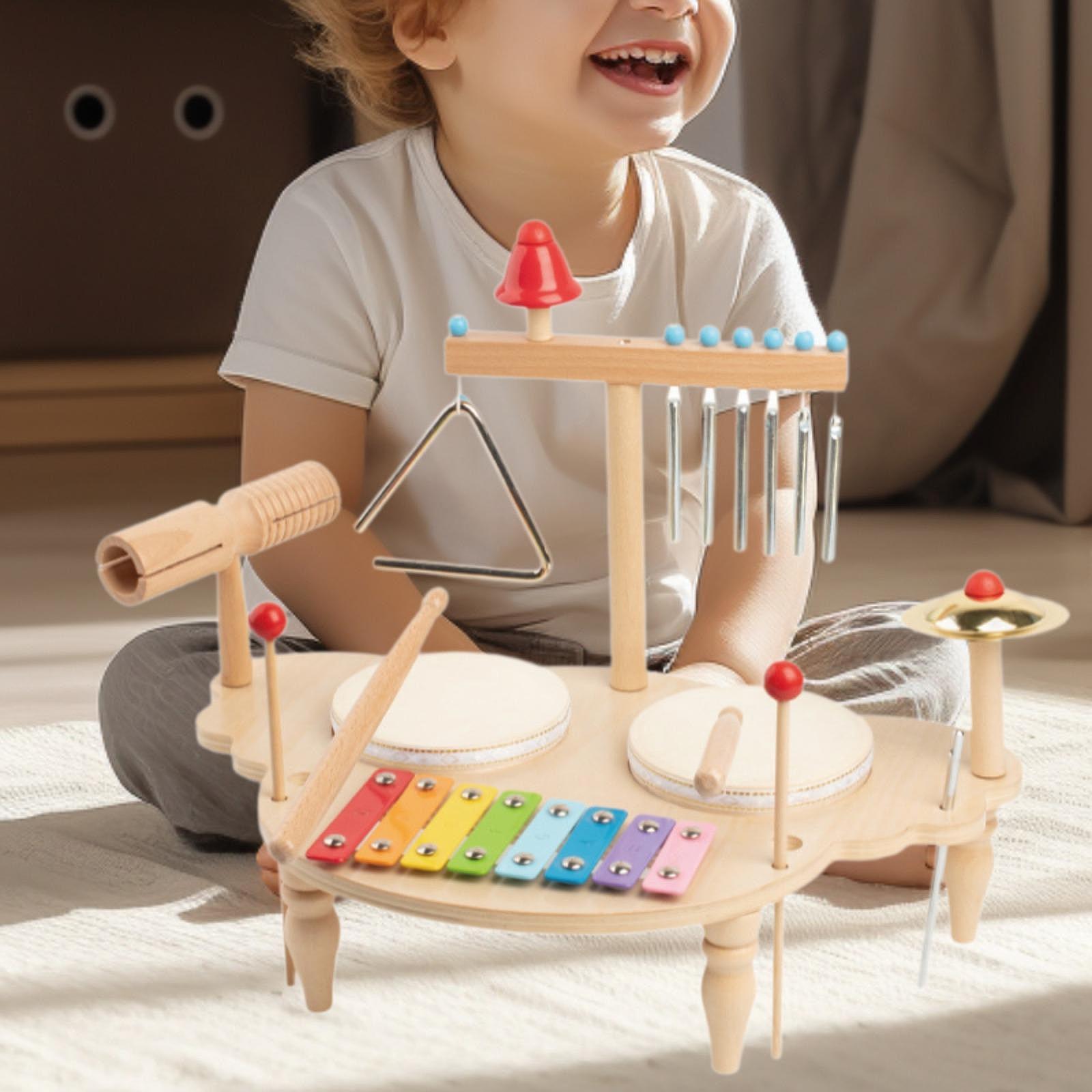 子供用木製楽器,ドラムセット,教育玩具,木琴,モンテッソーリ - Kids Toys Xylophone のレビューと価格