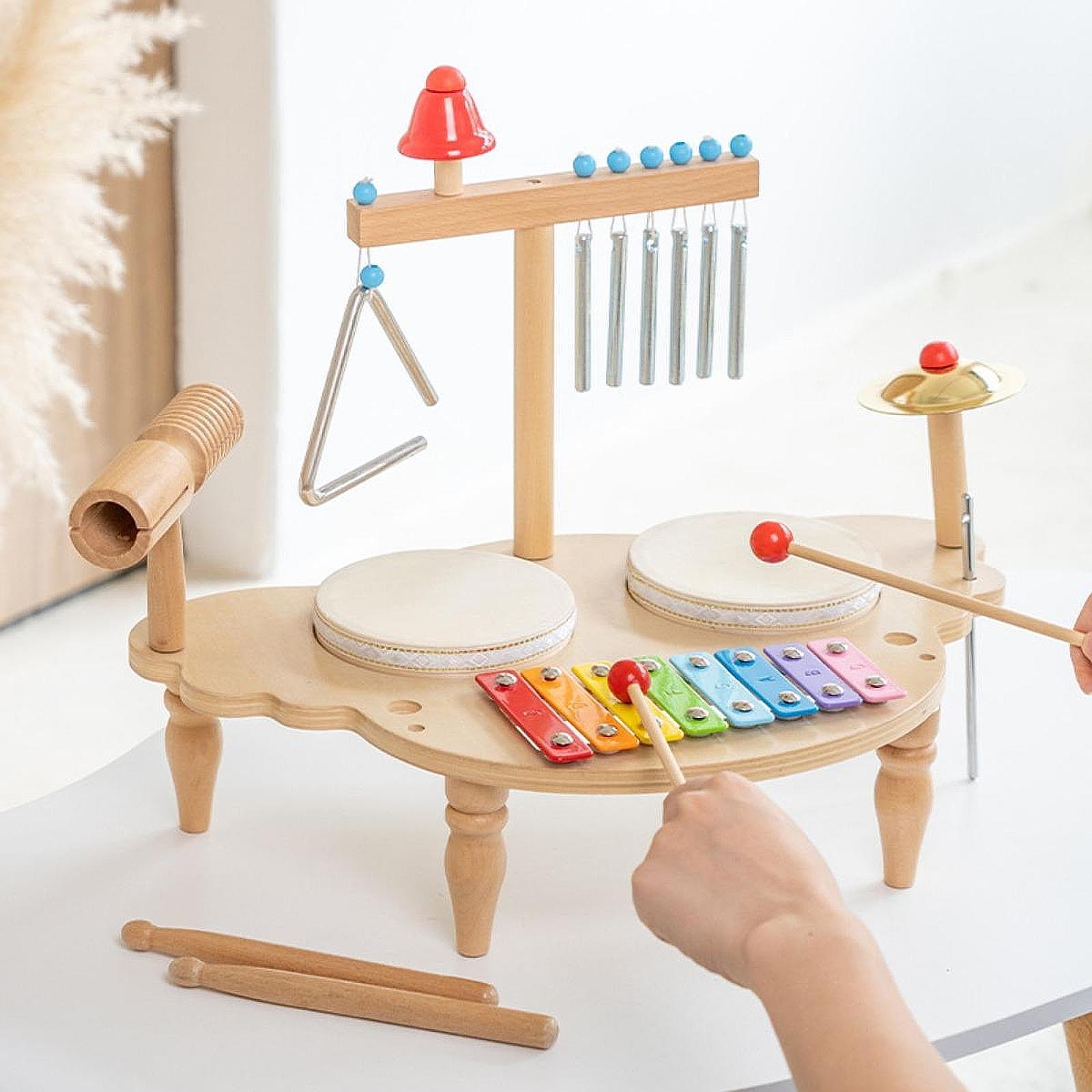 子供用木製楽器,ドラムセット,教育玩具,木琴,モンテッソーリ - Kids Toys Xylophone のレビューと価格