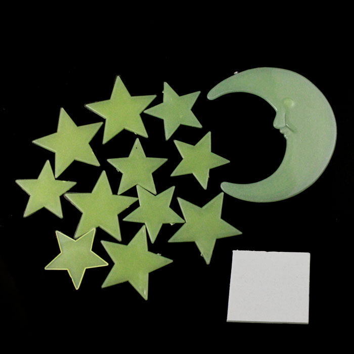 星月暗闇で光る蛍光デカールウォールステッカー子供ベビールーム - Glow In Dark Stars のレビューと価格