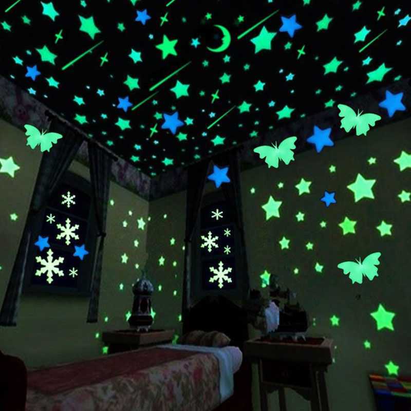 発光星型ウォールステッカー,暗闇で光る,子供用蛍光ステッカー - Glow In Dark Stars のレビューと価格