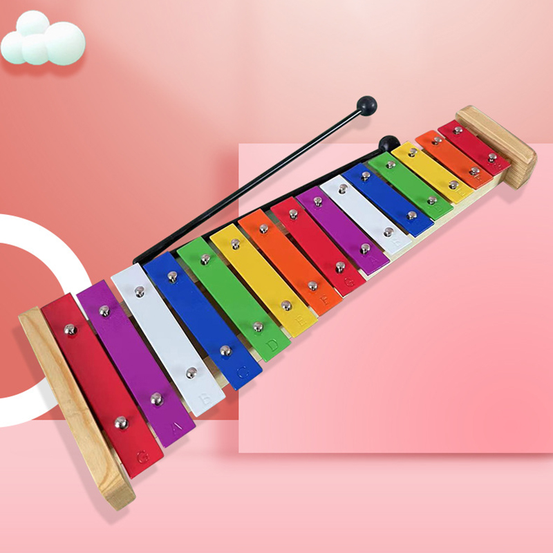 15 キーキシロフォン子供用オルフ音楽キーボード金属楽器木製 - Kids Toys Xylophone のレビューと価格