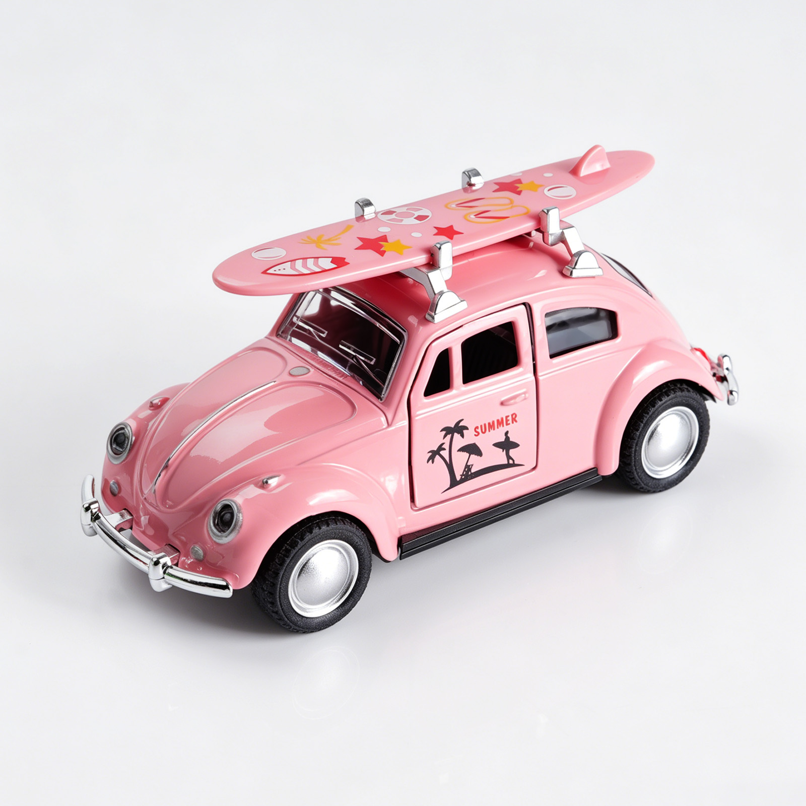 1:36 ピンクのフォルクスワーゲン ビートル ダイキャスト - Kids Toys Young のレビューと価格