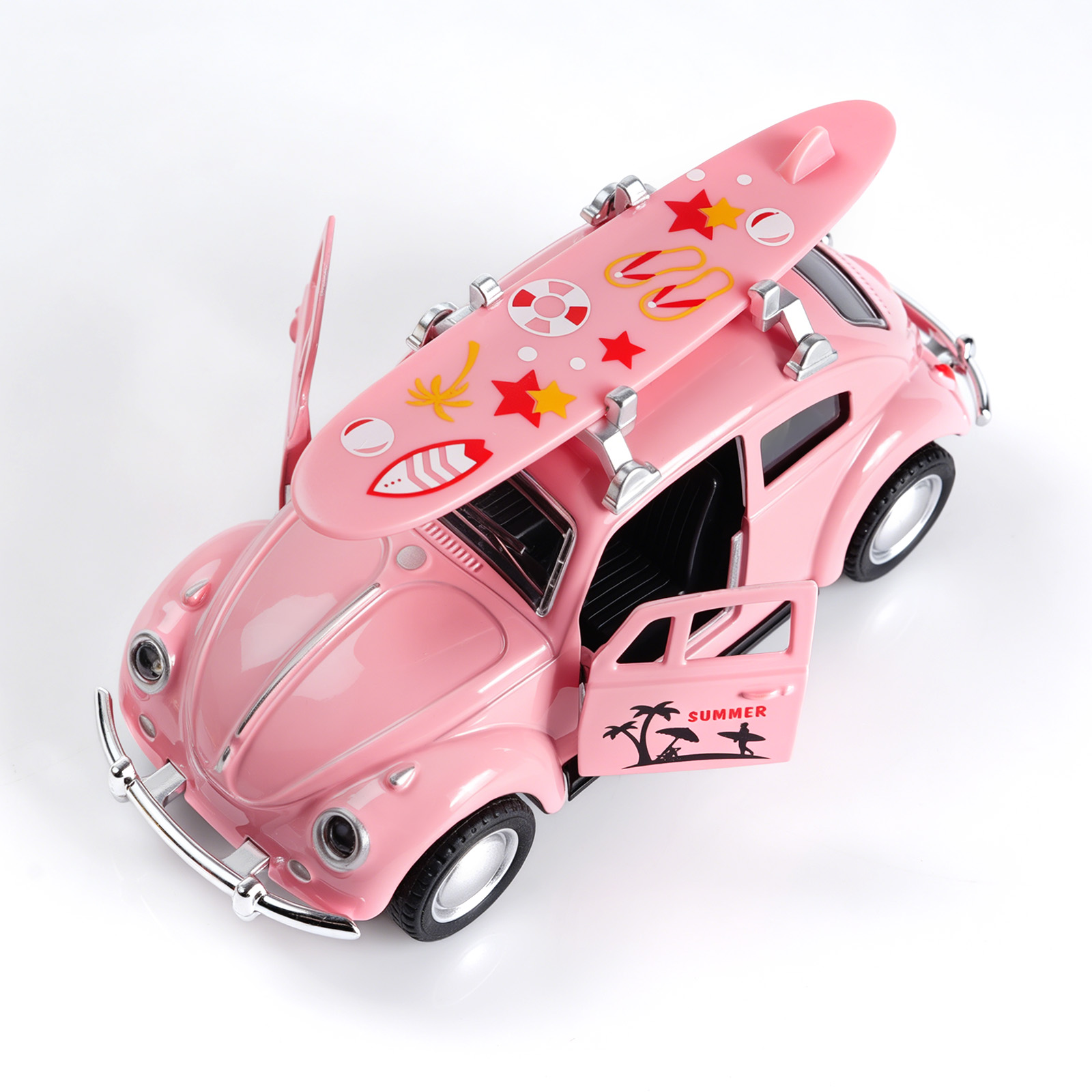 1:36 ピンクのフォルクスワーゲン ビートル ダイキャスト - Kids Toys Young のレビューと価格