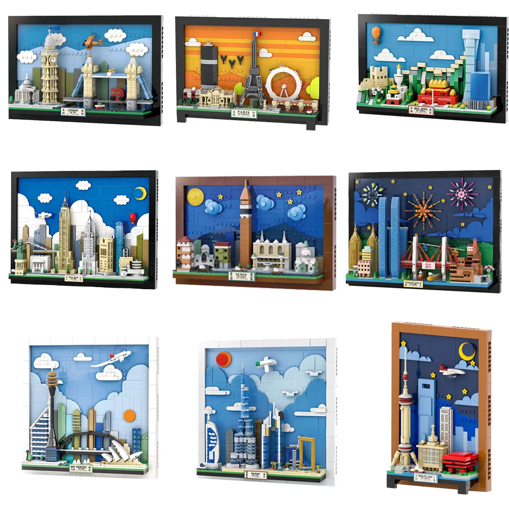 シティビュービルディングブロックポストカード重慶ヴェネツィア - Kids Toys Paris のレビューと価格