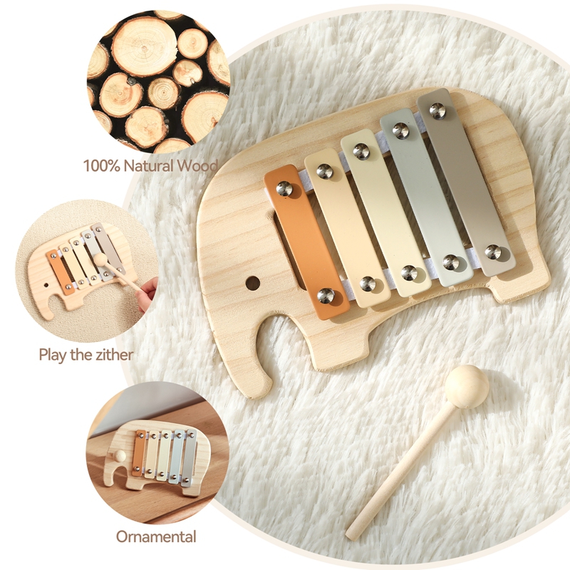 モンテッソーリ木製 5 トーン多色木琴木製楽器のおもちゃベビ - Kids Toys Xylophone のレビューと価格