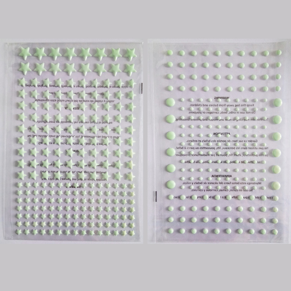 202 ピース/セット 3D バブルスタードット発光ウォール - Glow In Dark Stars のレビューと価格