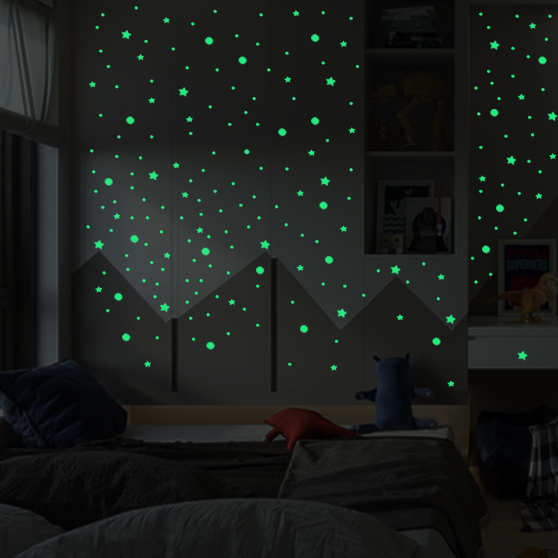 202 ピース/セット 3D バブルスタードット発光ウォール - Glow In Dark Stars のレビューと価格