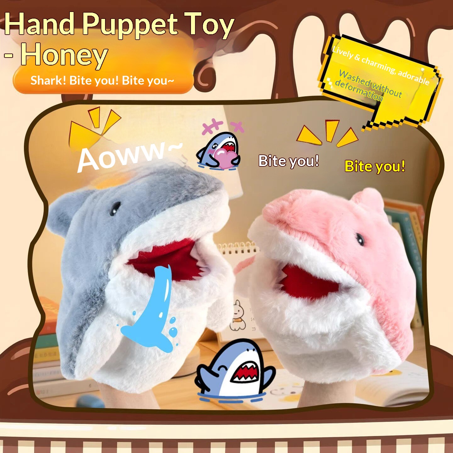サメハンドパペットぬいぐるみサメアームグローブおもちゃ面白い - Kids Toys Young のレビューと価格