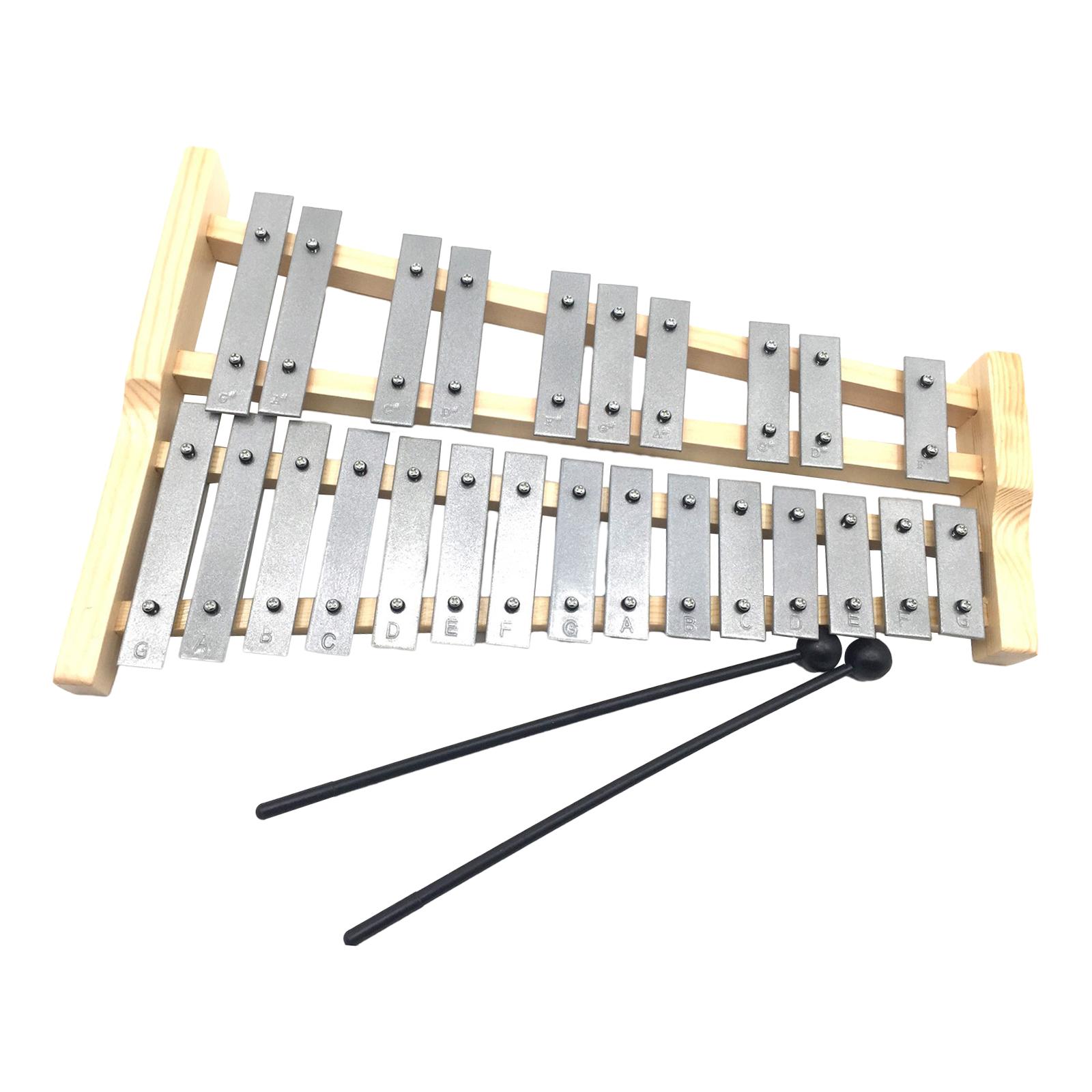 25音メタルキーゼロフォン・グロッケンシュピール打楽器、子供 - Kids Toys Xylophone のレビューと価格