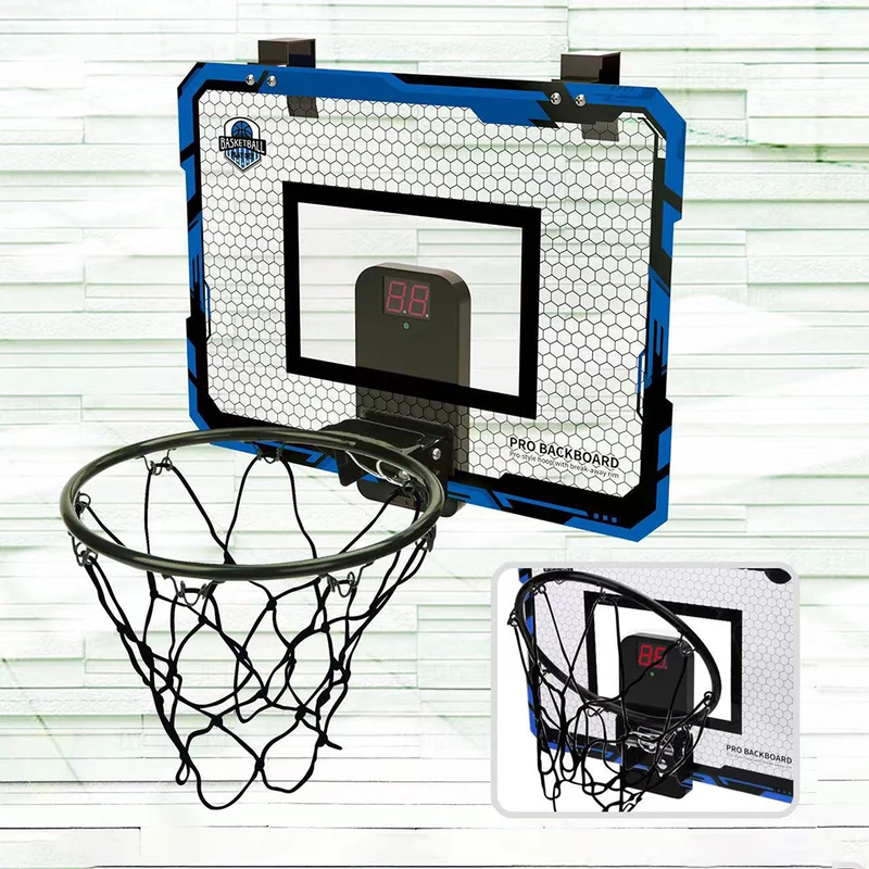 キッズミニバスケットボールフープ電子スコアボードボールスポー - Basketball Hoop Kids Indoor のレビューと価格