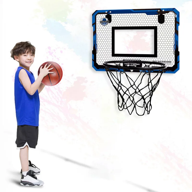 キッズミニバスケットボールフープ電子スコアボードボールスポー - Basketball Hoop Kids Indoor のレビューと価格