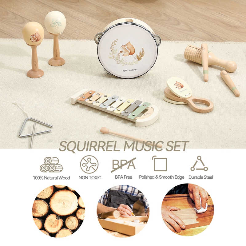 ベビーミュージックトイ マラカス ドラム シロフォン 子供用 - Kids Toys Xylophone のレビューと価格