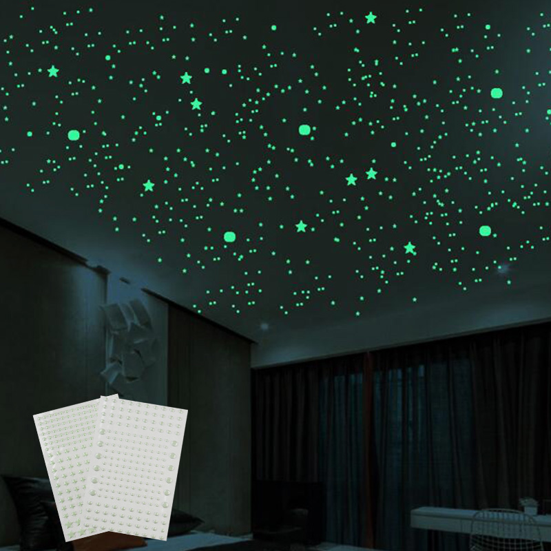 211 個 3D バブル発光星ドットウォールステッカー装飾キ - Glow In Dark Stars のレビューと価格