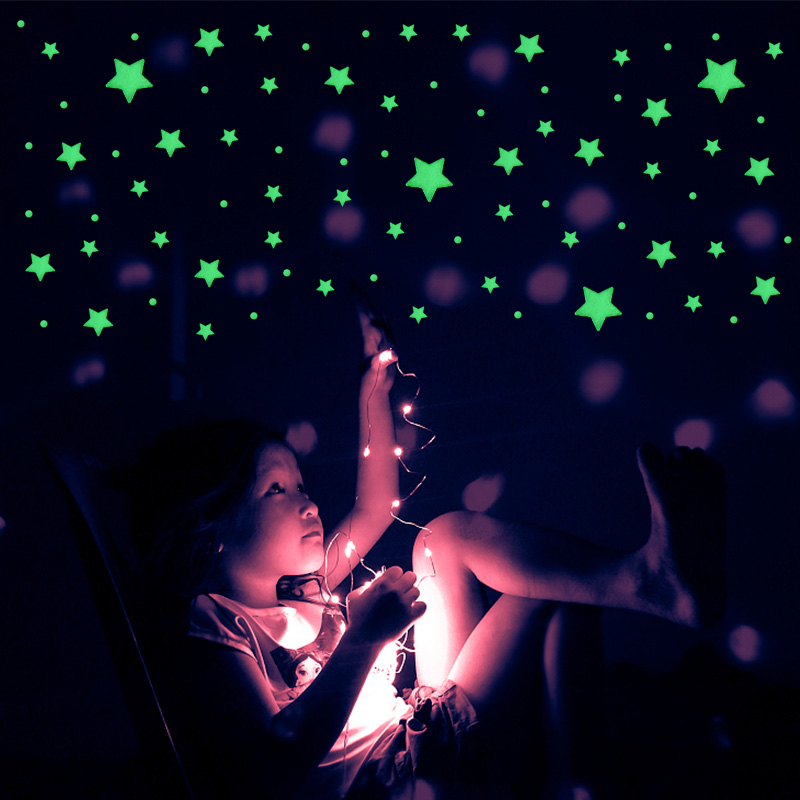 211 個 3D バブル発光星ドットウォールステッカー装飾キ - Glow In Dark Stars のレビューと価格