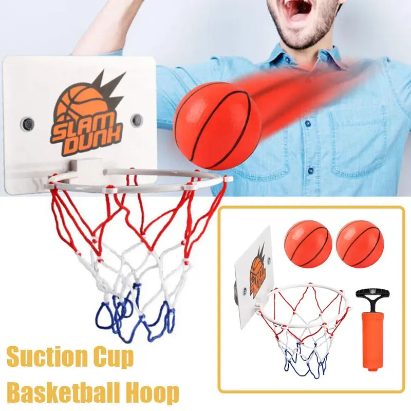 ミニ屋内バスケットボールフープ、ボール2個付き、吸盤式壁掛け - Basketball Hoop Kids Indoor のレビューと価格