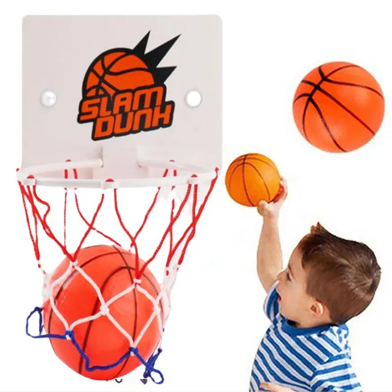 ミニ屋内バスケットボールフープ、ボール2個付き、吸盤式壁掛け - Basketball Hoop Kids Indoor のレビューと価格