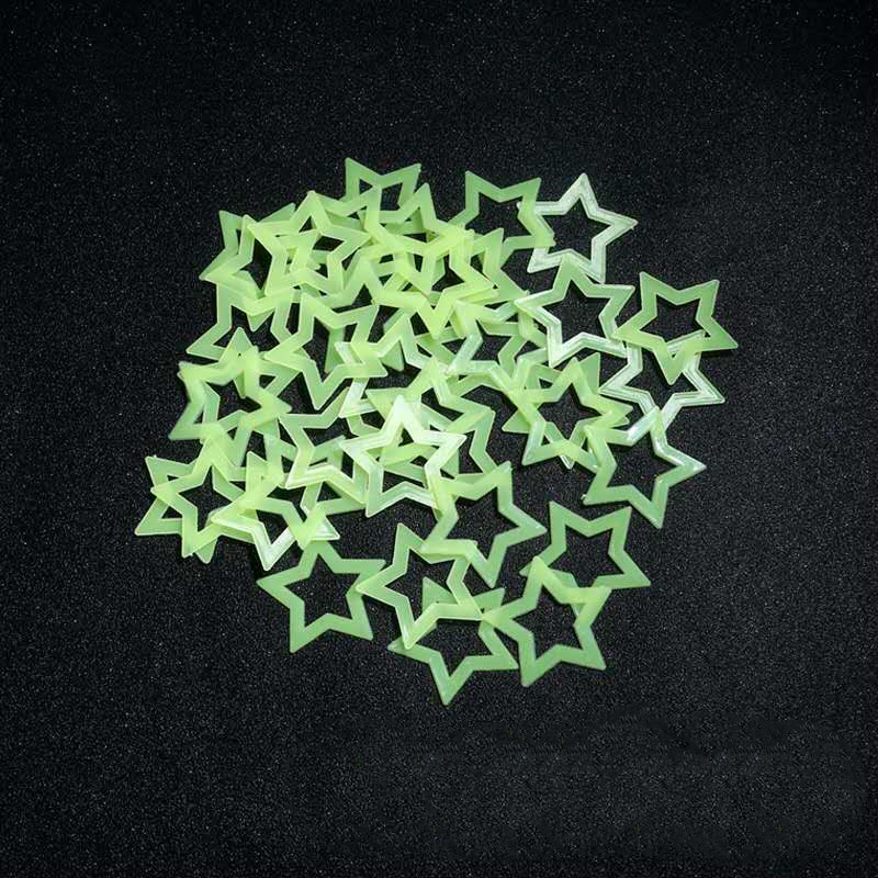 3D透かし彫りの壁のステッカー,壁のラベル,蛍光色,リビング - Glow In Dark Stars のレビューと価格