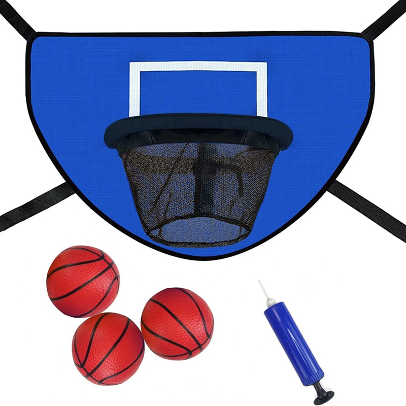トランポリンバスケットボールフープキット,ポンプとミニボール - Basketball Hoop Kids Indoor のレビューと価格