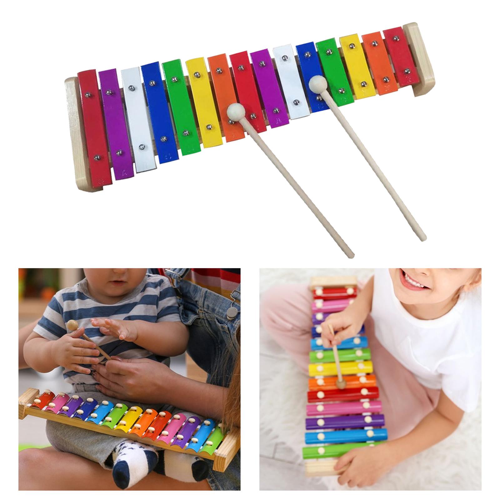 15 スケール木琴ベルハンドパーカッション子供木琴教育音楽玩 - Kids Toys Xylophone のレビューと価格