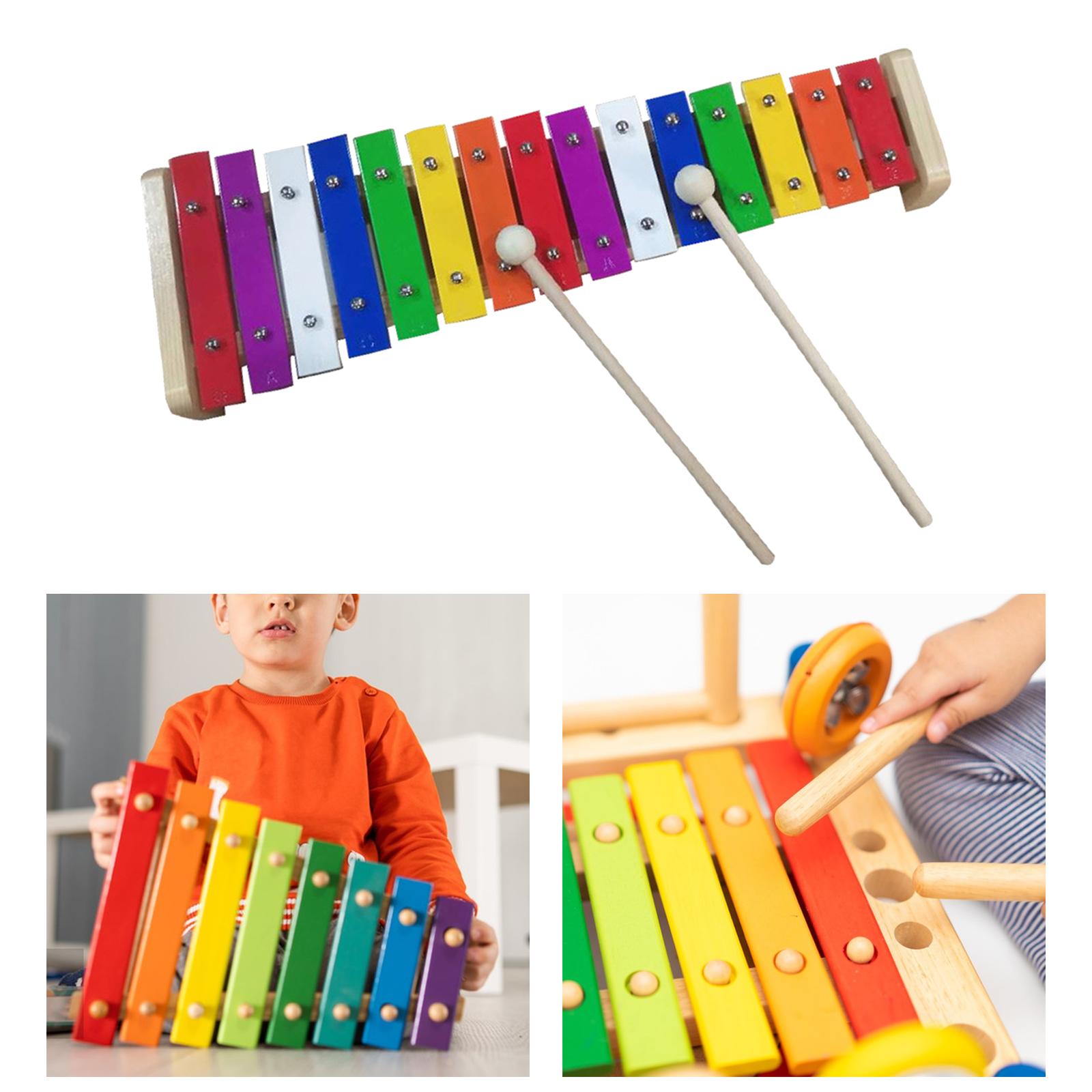 15 スケール木琴ベルハンドパーカッション子供木琴教育音楽玩 - Kids Toys Xylophone のレビューと価格