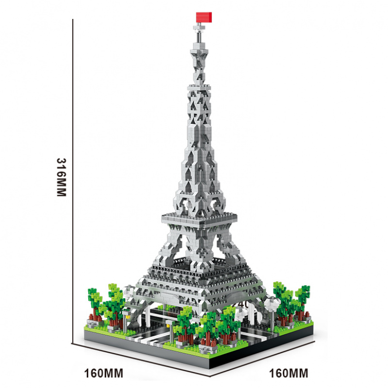 2 サイズ選択パリエッフェル塔マイクロミニビルディングブロッ - Kids Toys Paris のレビューと価格