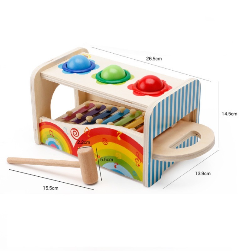 プルオーバーとタップベンチ、スライド式木琴、耐久性のある木製 - Kids Toys Xylophone のレビューと価格
